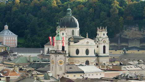 kollegienkirche salzburg austria catholic church from neighboring rooftop