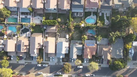 Vista-Aérea-Del-Barrio-Americano-De-Clase-Media