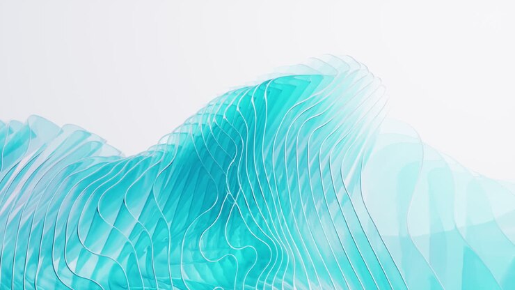 градиентный многослойный стеклянный фон, 3d-рендеринг.