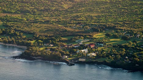 A-high-angle-view-looking-down-on-Molokai-from-far-above