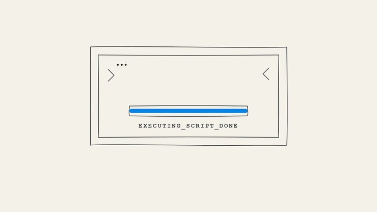 Digital Progress Bar Loading and Executing Script Animation