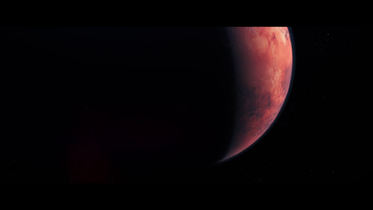 Planet Mars viewed from space