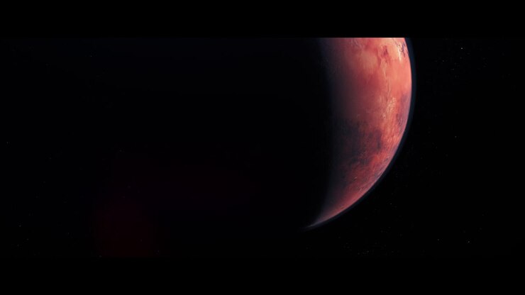 Planet Mars viewed from space