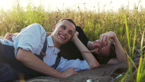 couple on a romantic date outdoors