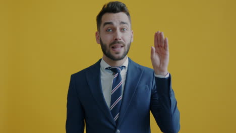 businessman posing in studio