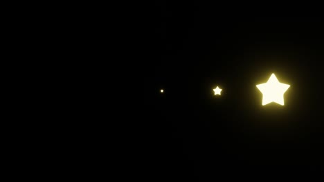clasificación de estilo dorado elemento de estrella ilustración 3d renderización de video de resolución 4k. calificación de cinco estrellas en fondo transparente con canal alfa.