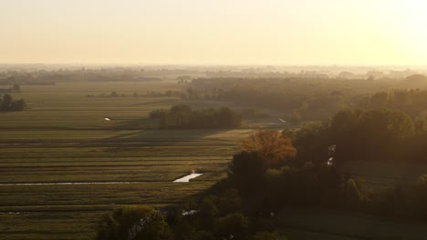 sunrise over dutch fields