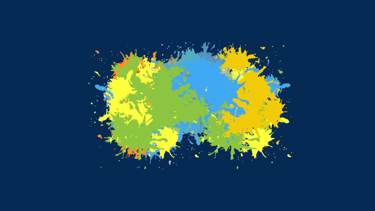 어두운 배경에 있는 얼룩의 애니메이션