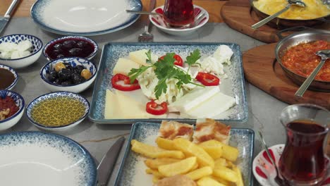 a delicious turkish breakfast spread