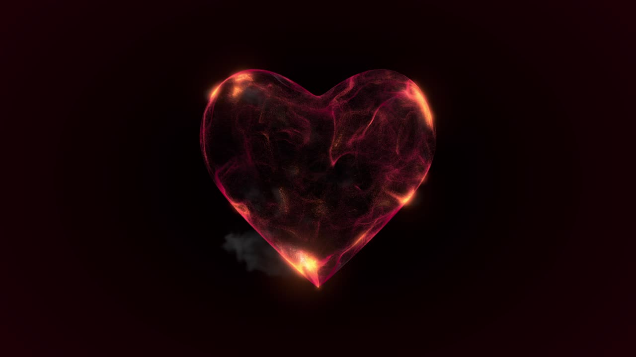 animación de corazón rojo. bucle sin costuras con alfa.