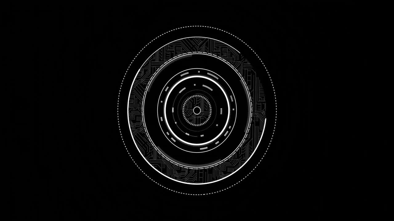 animación de la exploración del alcance sobre un fondo negro