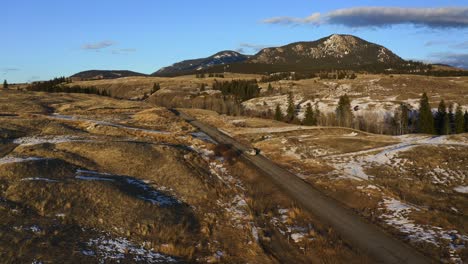 awe-inspiring blue sky day over kamloops' mountainous surroundings