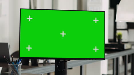 pantalla de pantalla verde en el escritorio