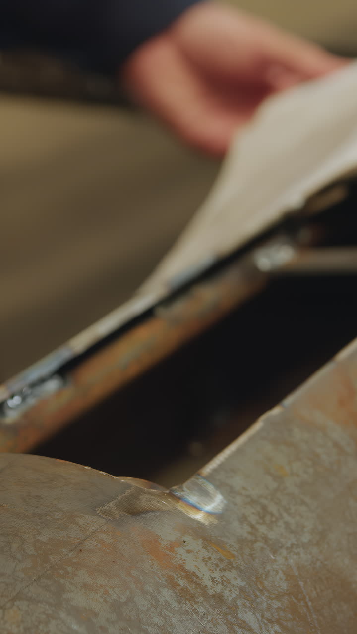 Welding Repair on Metal Pipe