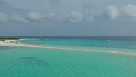 the beautiful land bridge and sandbank of cayo agua in venezuela