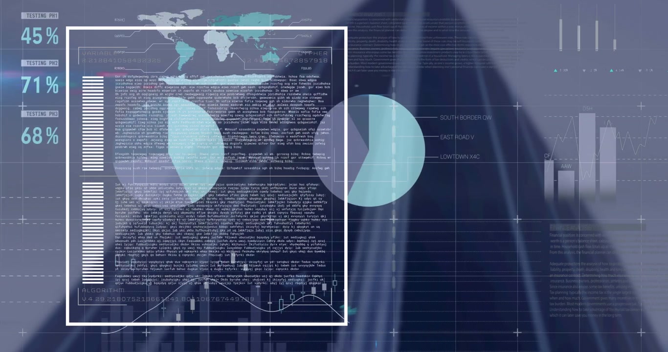 Animation of statistics and data processing