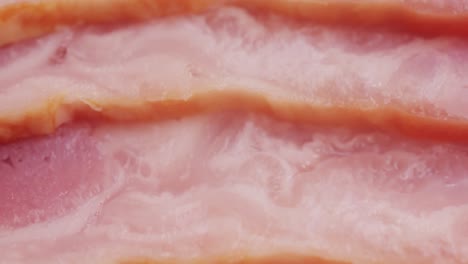 close-up of sliced bacon