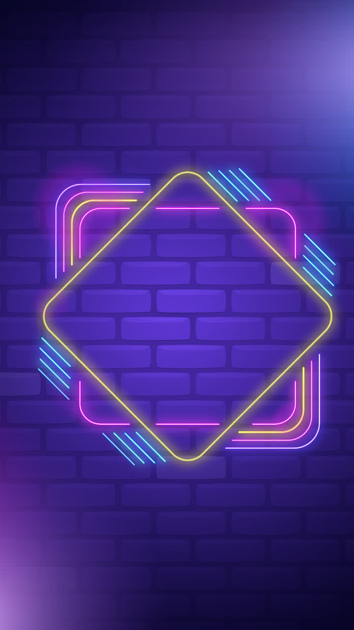 diseño gráfico en movimiento del marco de neón