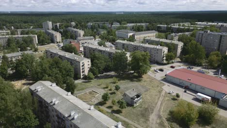 soviet time residential building in kimija, daugavpils, latgale, latvia