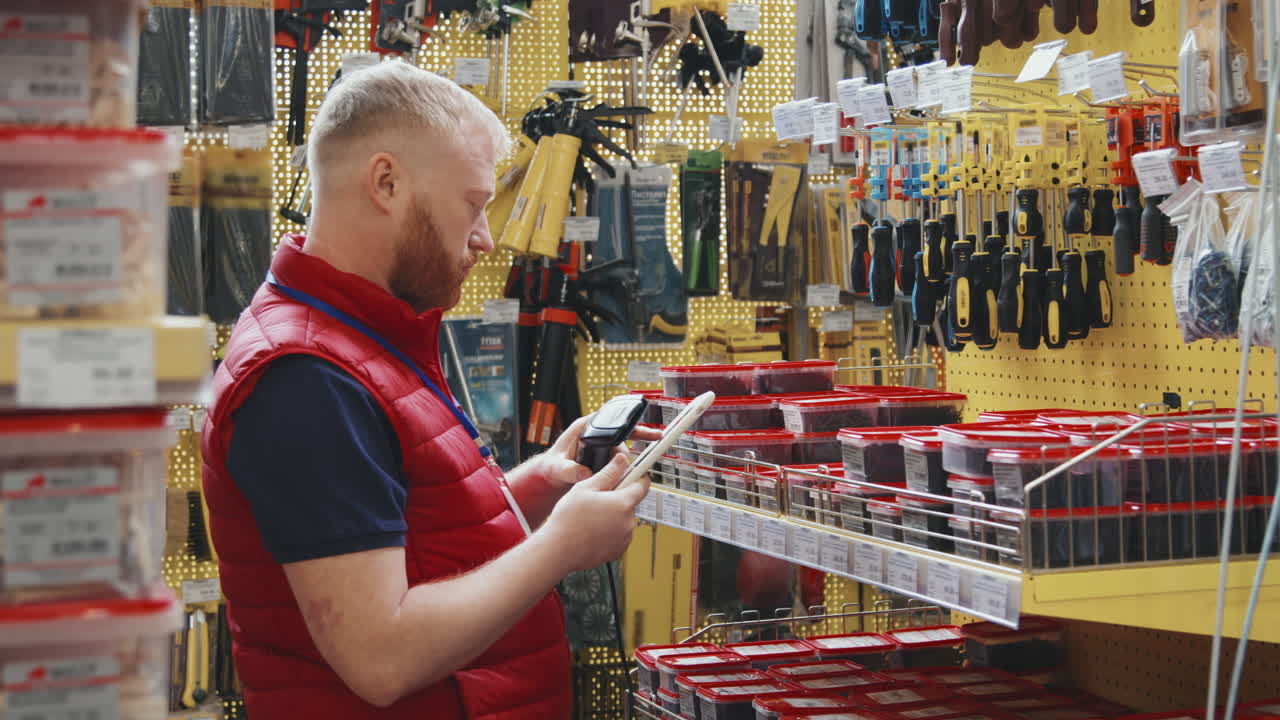 Man Working at Hardware Store