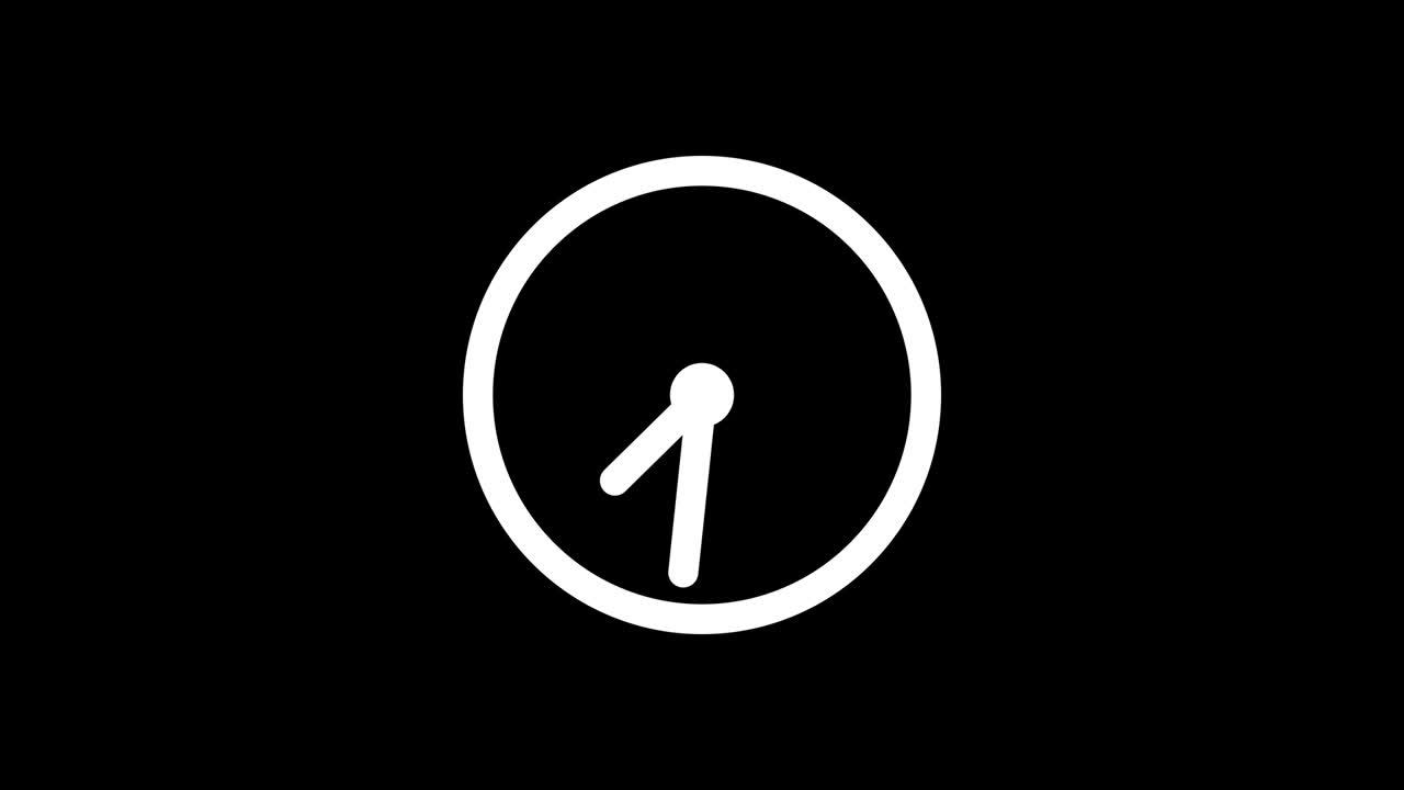 Stopwatch animated icon. Clock with moving arrows. Time run. Cartoon flat animation of UI element.