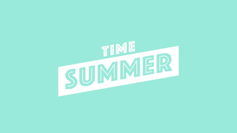 summer time on blue gradient texture