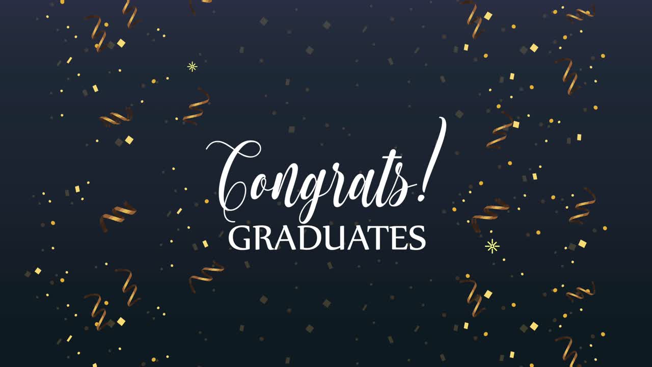 congrats graduates celebration invitation animation