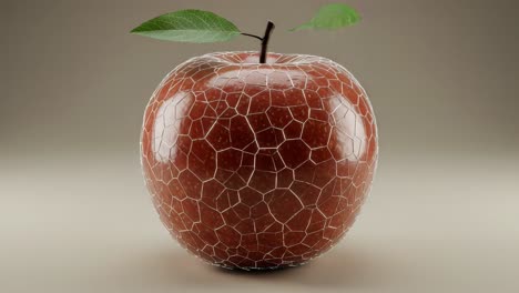 A Stunning Visual Transformation of a Red Apple: Unveiling the Intricate Design Through Two Compelling Frames of Artistic Innovation