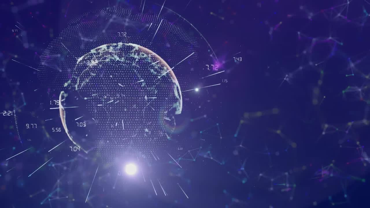 animación de la red de conexiones en todo el mundo