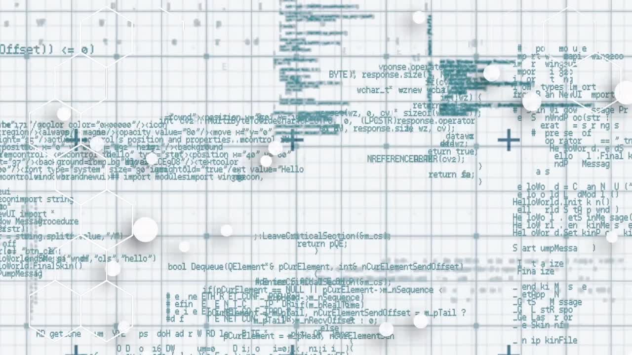 animación de procesamiento de datos informáticos y científicos sobre un fondo blanco