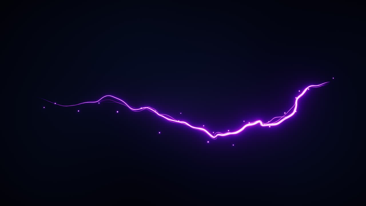 Abstract glowing wave lines and shiny particles, 3d rendering.