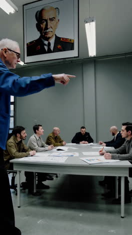 meeting in a cold war-era office