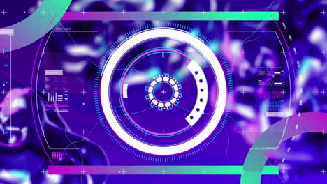 animación del escaneo del alcance y el procesamiento de datos