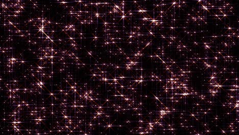 las estrellas de brillo dorado de 4k se superponen