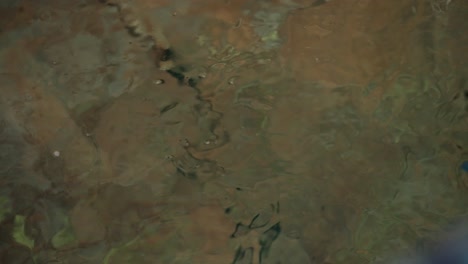 water surface of clear glacier fed river