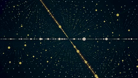 túnel de partículas brillantes abstractas