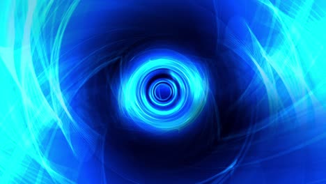 abstract blue neon hypnotic geometric technology vortex tunnel moving on black background. 4k 3d  seamless looping with blue spectral  glow long tunnel. vj loop music festival nightclub stage visual.