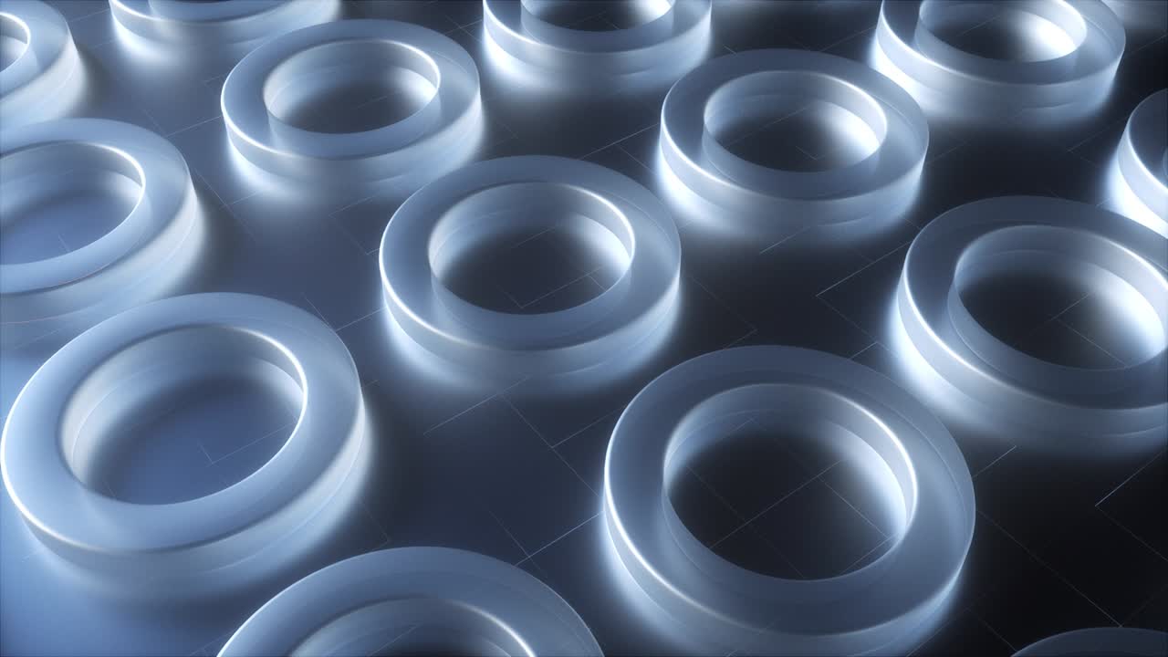 стеклянные кольца с мягким освещением