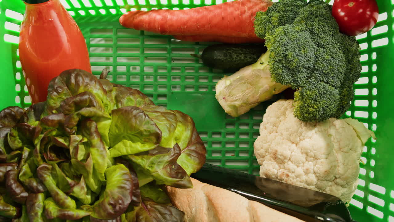Shopping Basket with Fresh Produce