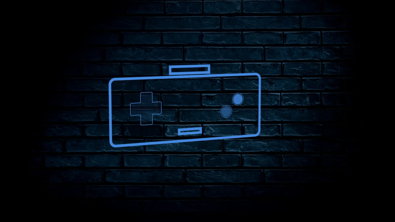 animación del logotipo azul del videojuego