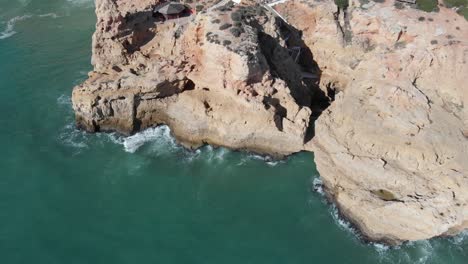 aerial view of carvoeiro cave coast