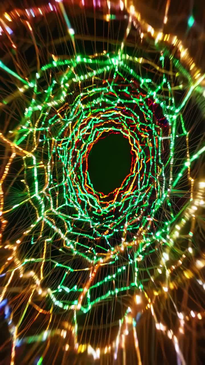 túnel de luz abstractamente colorido