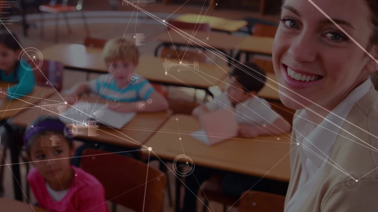 animación de la red de conexiones en un grupo diverso de estudiantes