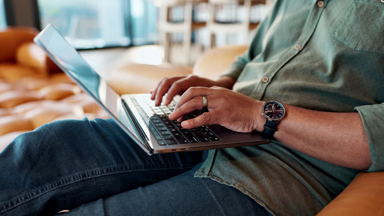 Man working on laptop