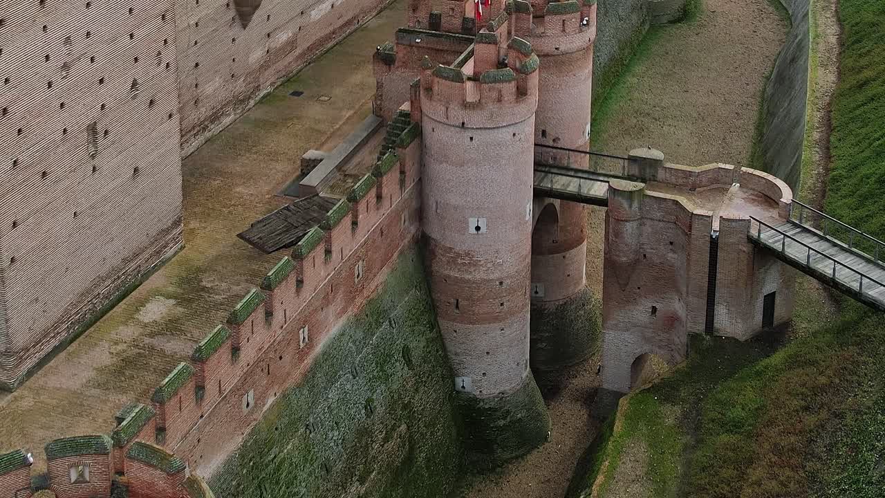 Pineta vicino al castello vista aerea