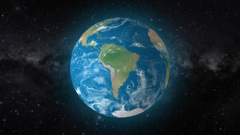 el fondo del video cinematográfico muestra un globo rotativo realista, haciendo zoom en el continente de américa del sur