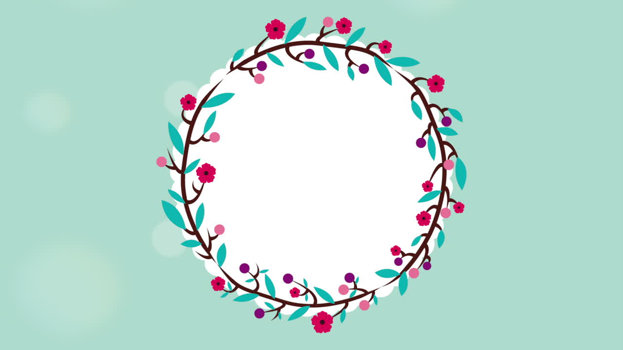 꽃 장식 디자인, 비디오 애니메이션 hd1080