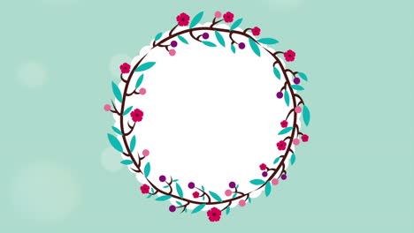 diseño de decoración floral, animación de video hd1080