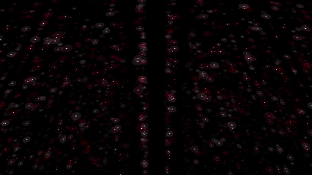 Abstract image with scattered red dots on a black background, appearing randomly placed without a discernible pattern, leaving interpretation open to the viewer's imagination