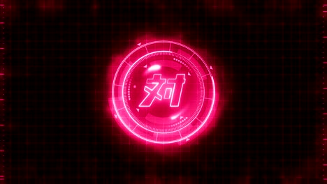 futuristic sports game loop animation. versus battle fight background. radar neon display. chinese character "versus". japanese letter element. game control.